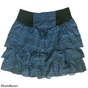 Kimchi Blue Black & Blue Layered Skirt - Large